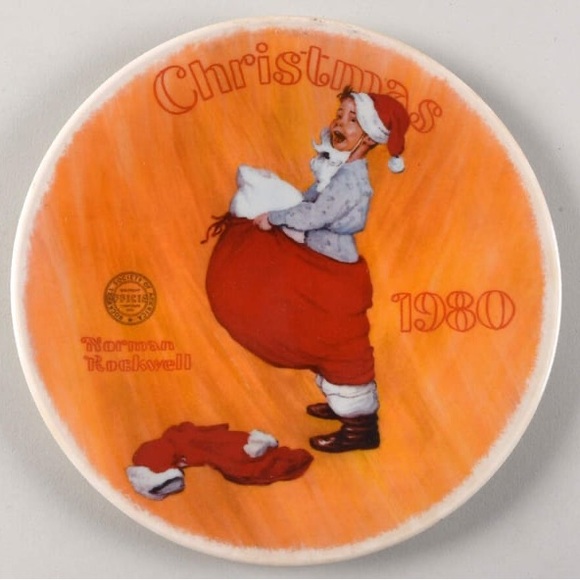 Norman Rockwell “Scotty Plays Santa”Christmas 1980 Plate Collectors Edition - Picture 1 of 1